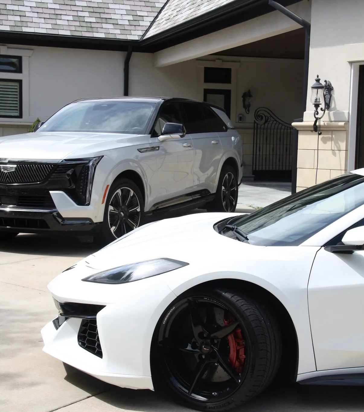 Cadillac Escalade and Chevrolet Corvette after a premium detail